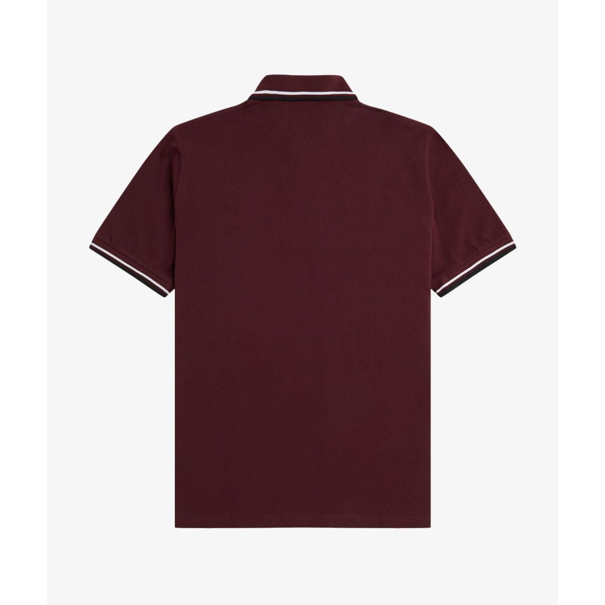 Fred Perry England Twin-Tipped Shirt — Oxblood/White/Black