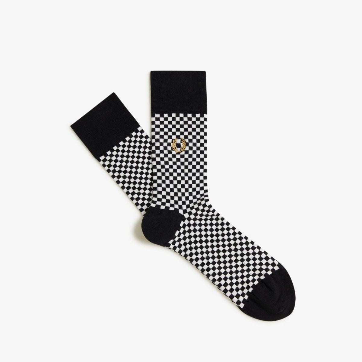 Fred Perry Micro Chequerboard Sock — Black