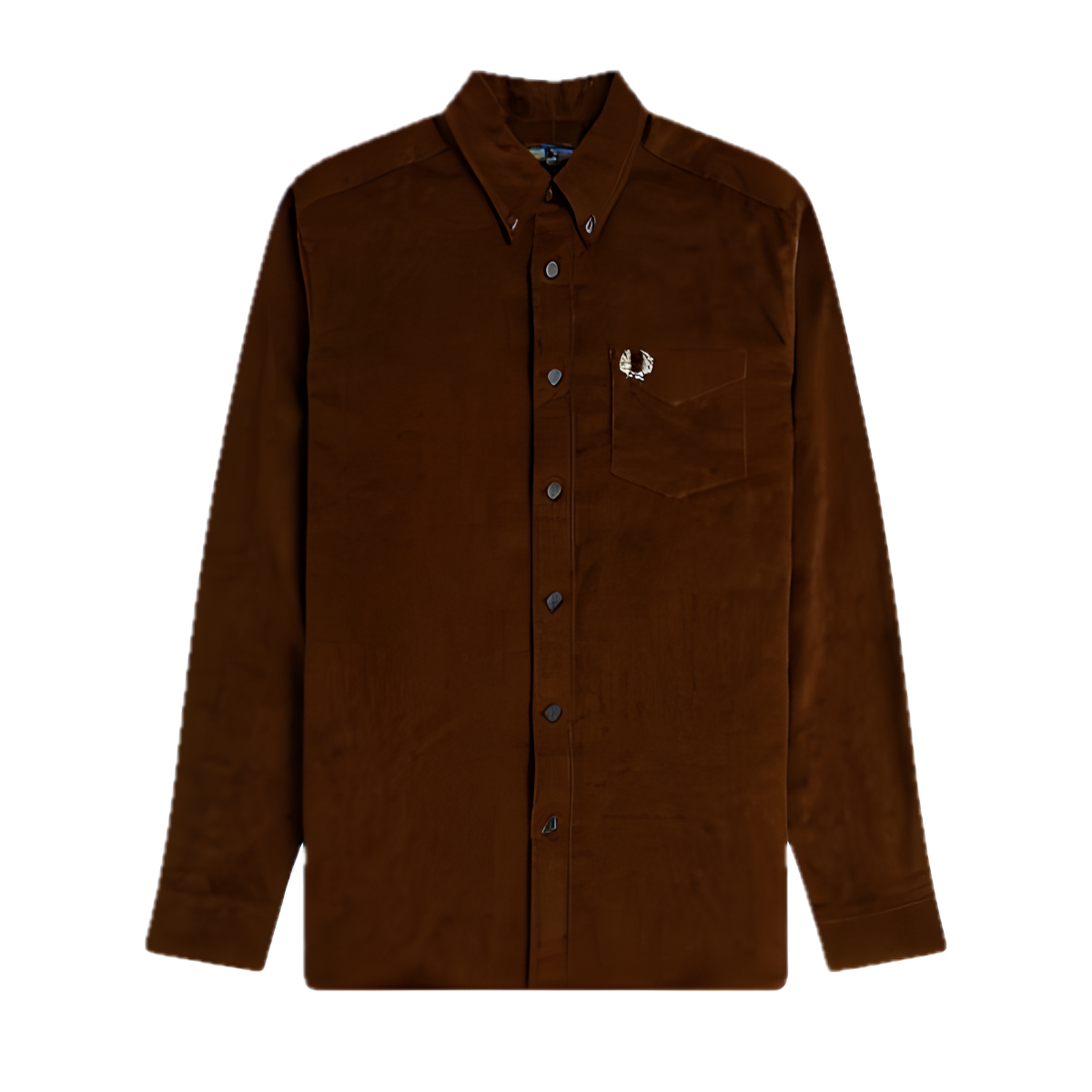 Fred Perry Needle Cord Shirt - Burnt Tobacco