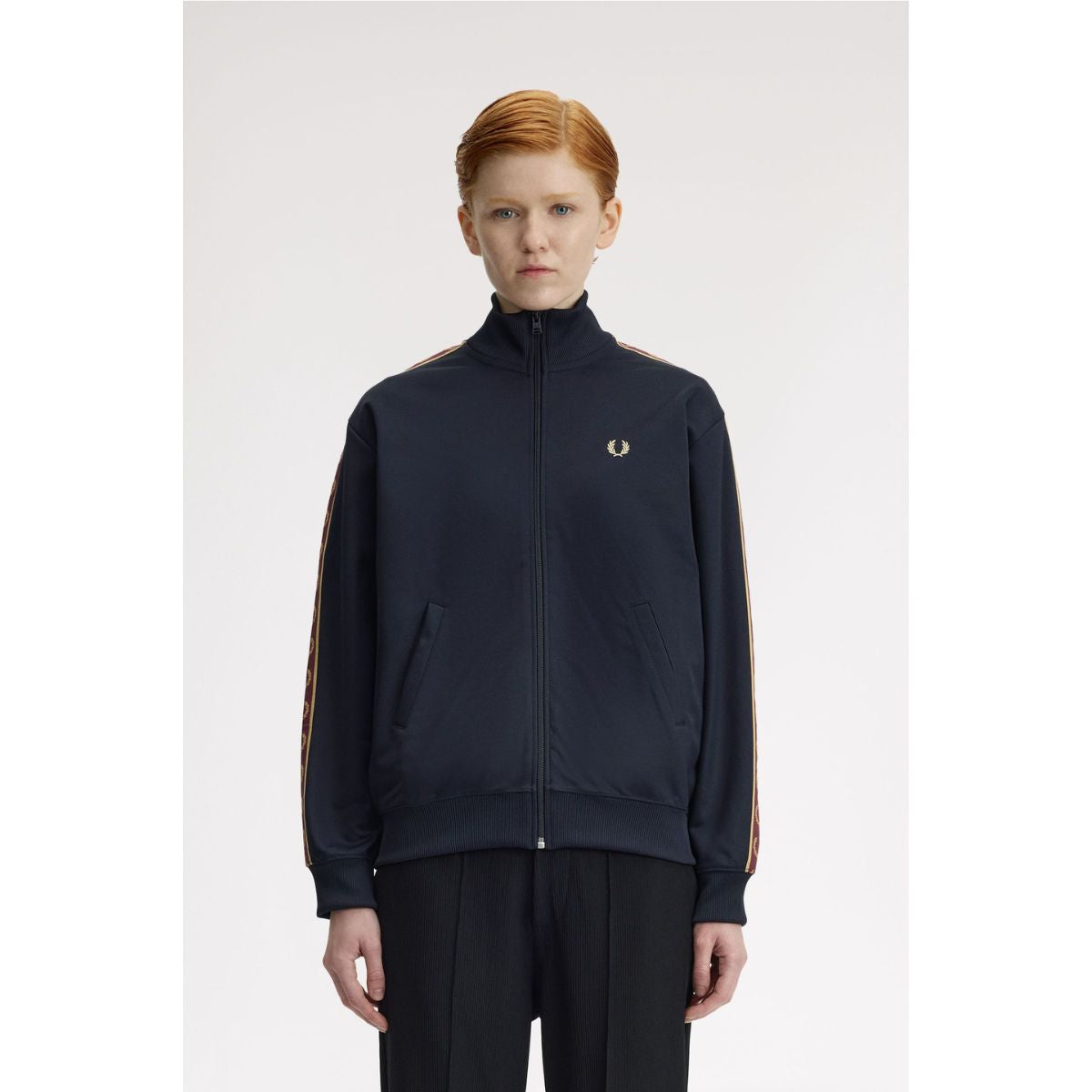 Fred Perry Taped Track Jacket — Navy - Public Mercantile