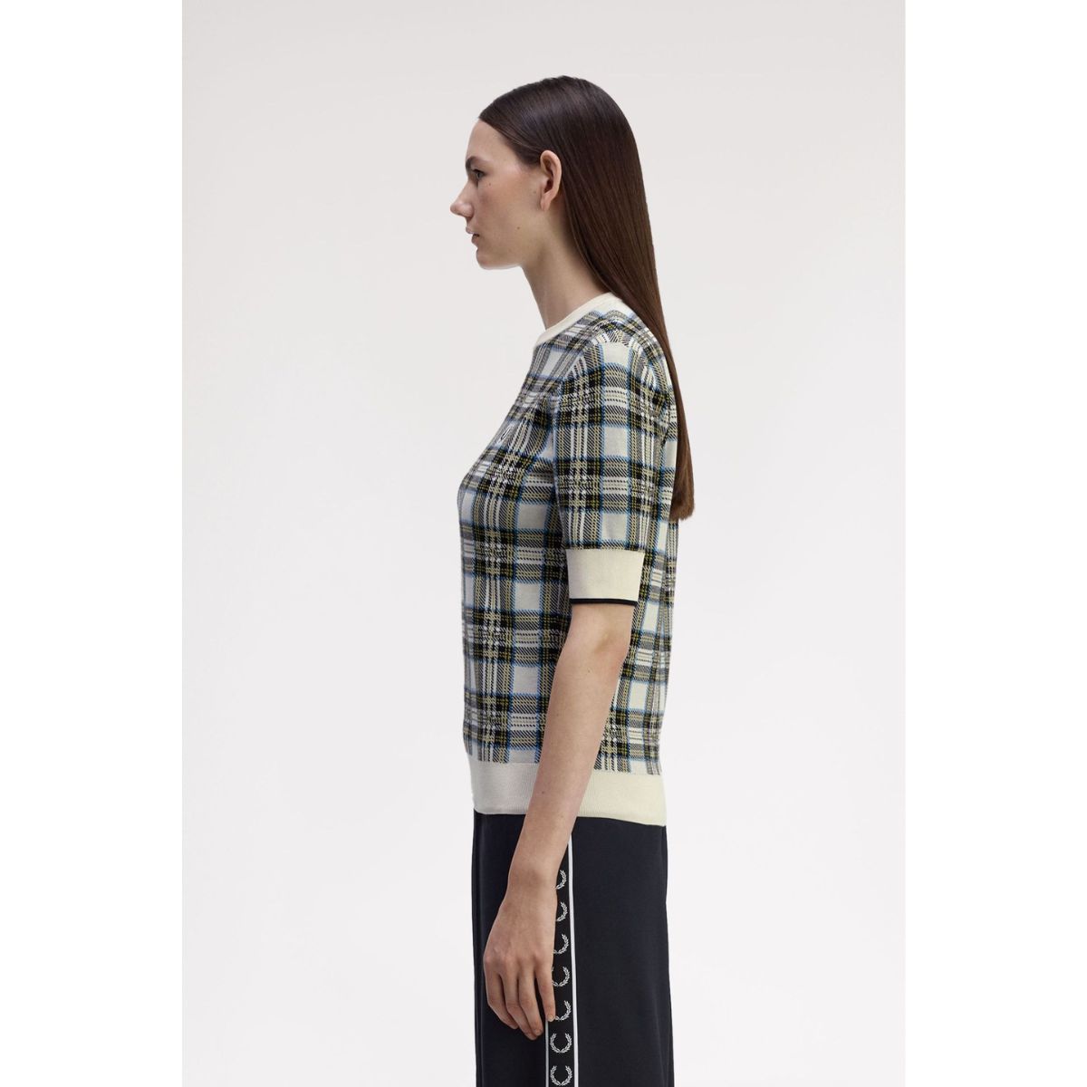 Chemise en tricot vichy Fred Perry — Rouge brûlé