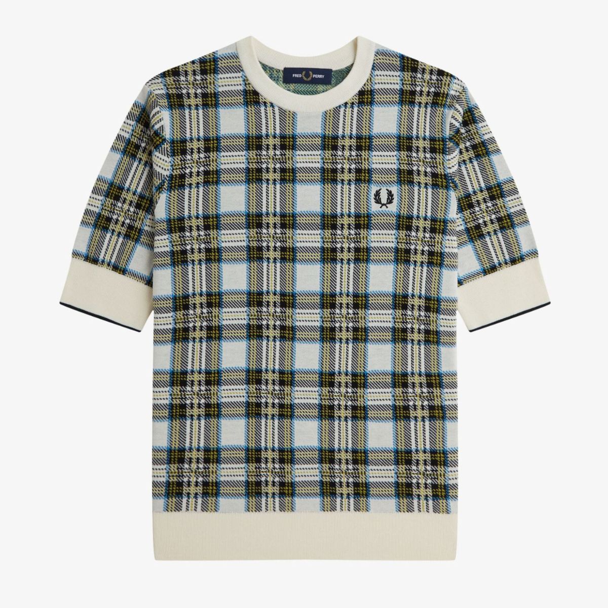 Chemise en tricot vichy Fred Perry — Rouge brûlé