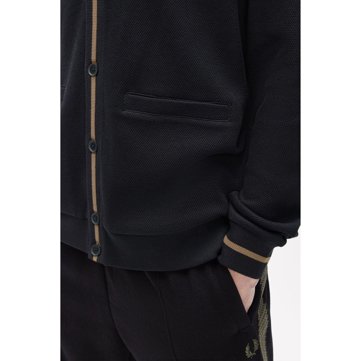 Pull ras du cou classique Fred Perry - Vert nuit