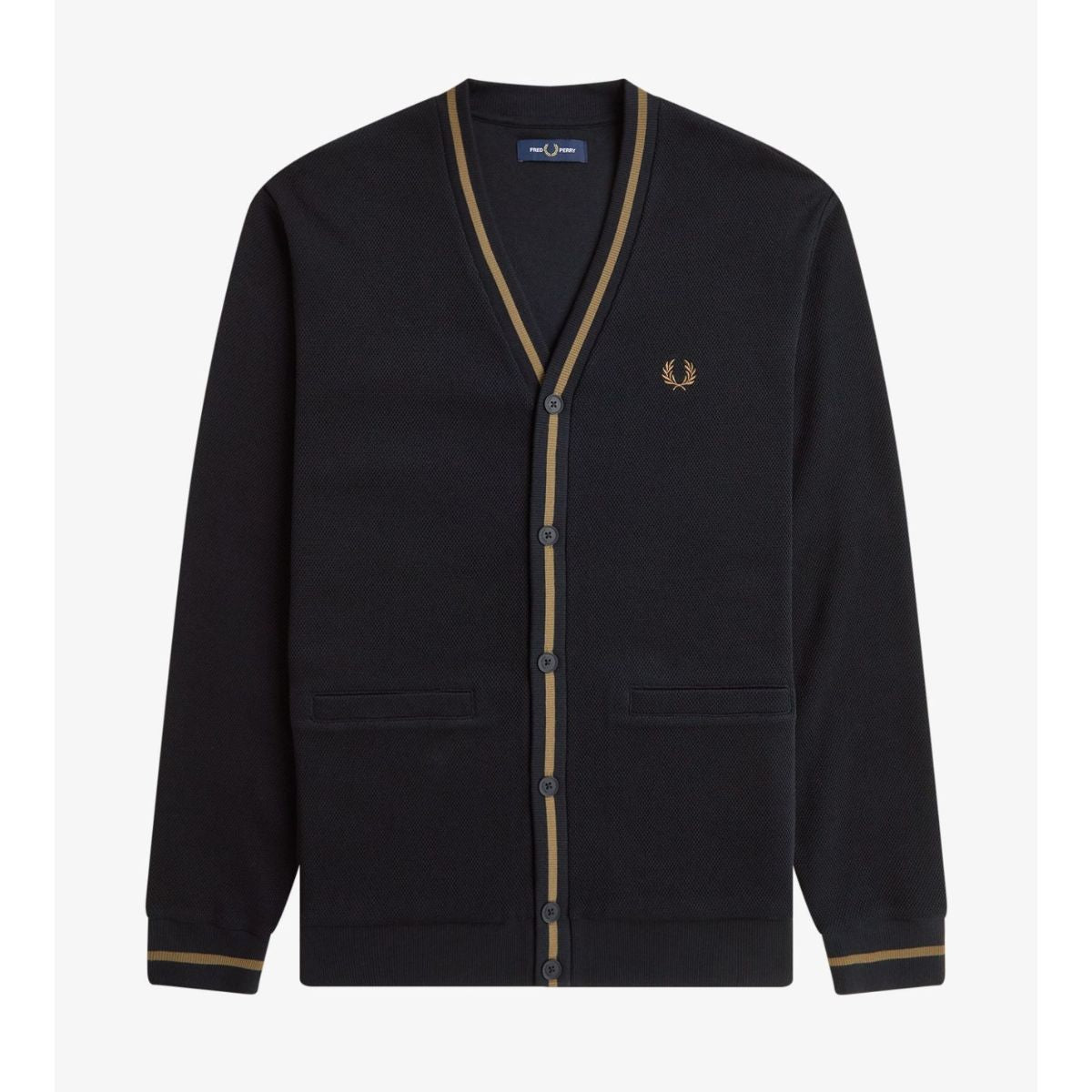 Pull ras du cou classique Fred Perry - Vert nuit