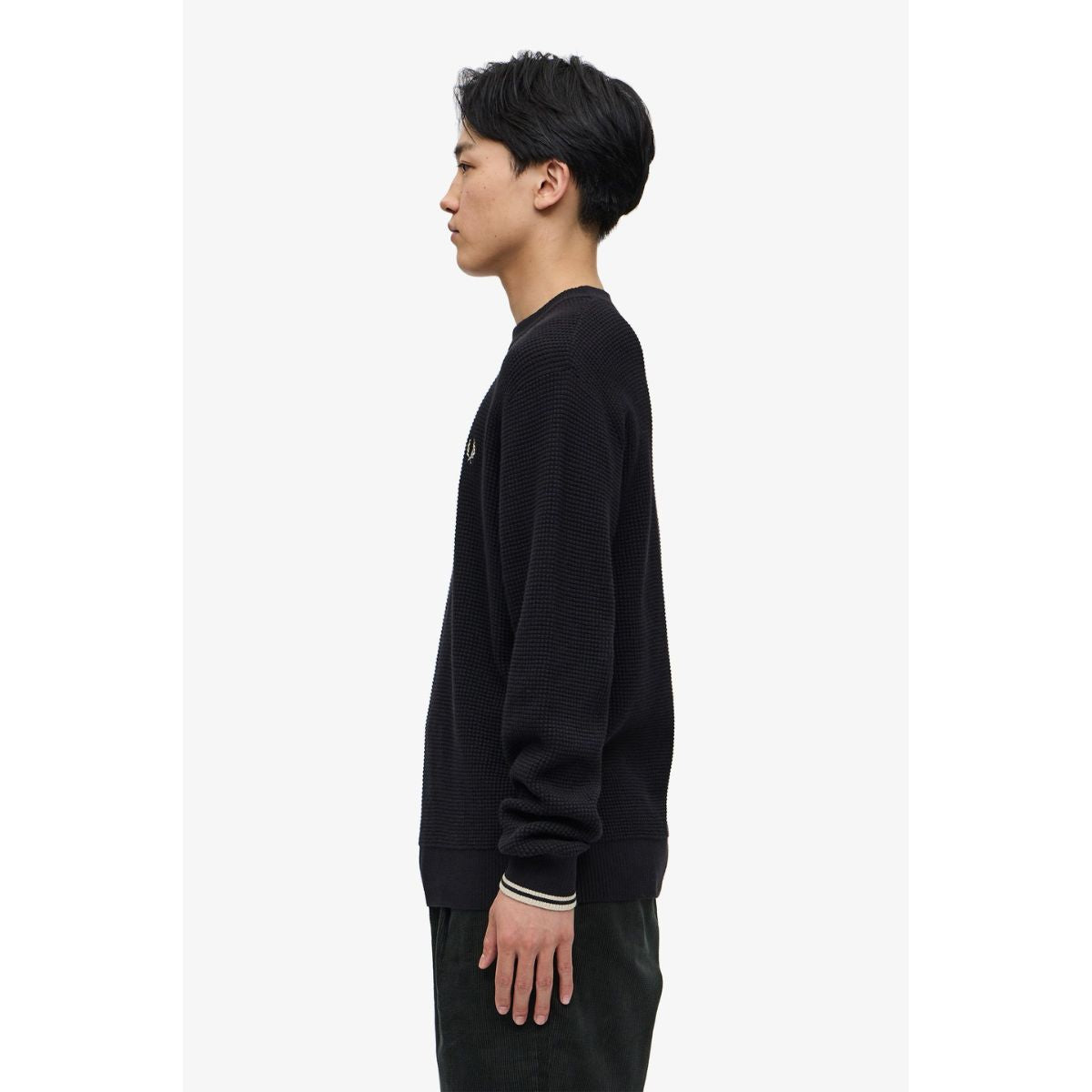 Pull ras du cou classique Fred Perry - Vert nuit