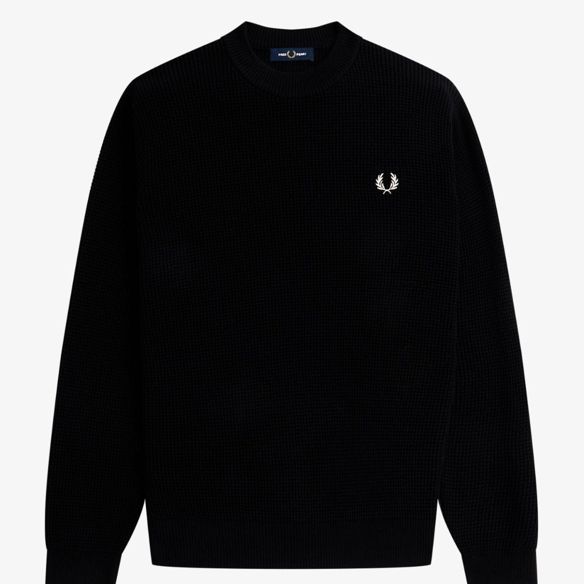 Pull ras du cou classique Fred Perry - Vert nuit