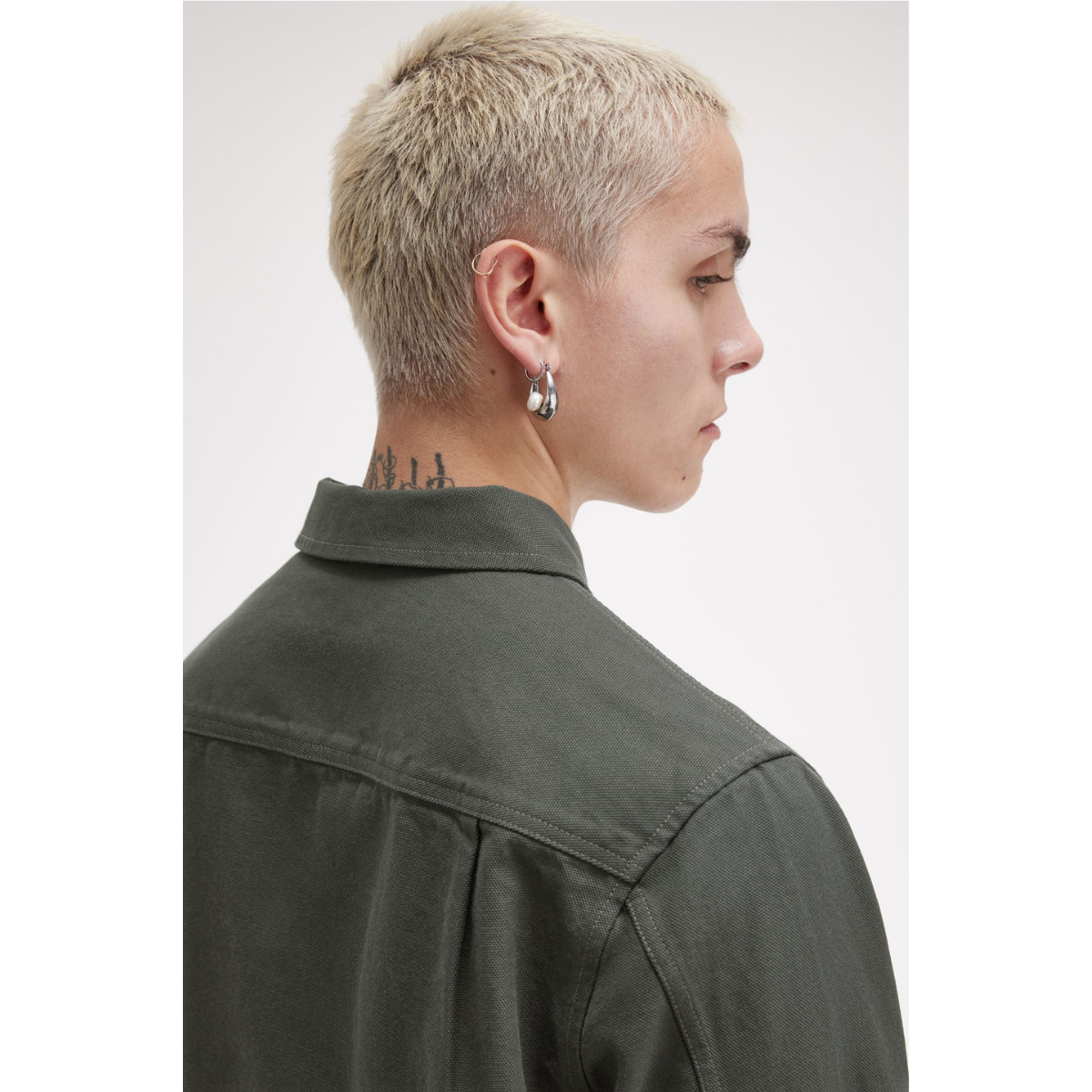 Fred Perry Canvas Overshirt - Field Green - Public Mercantile