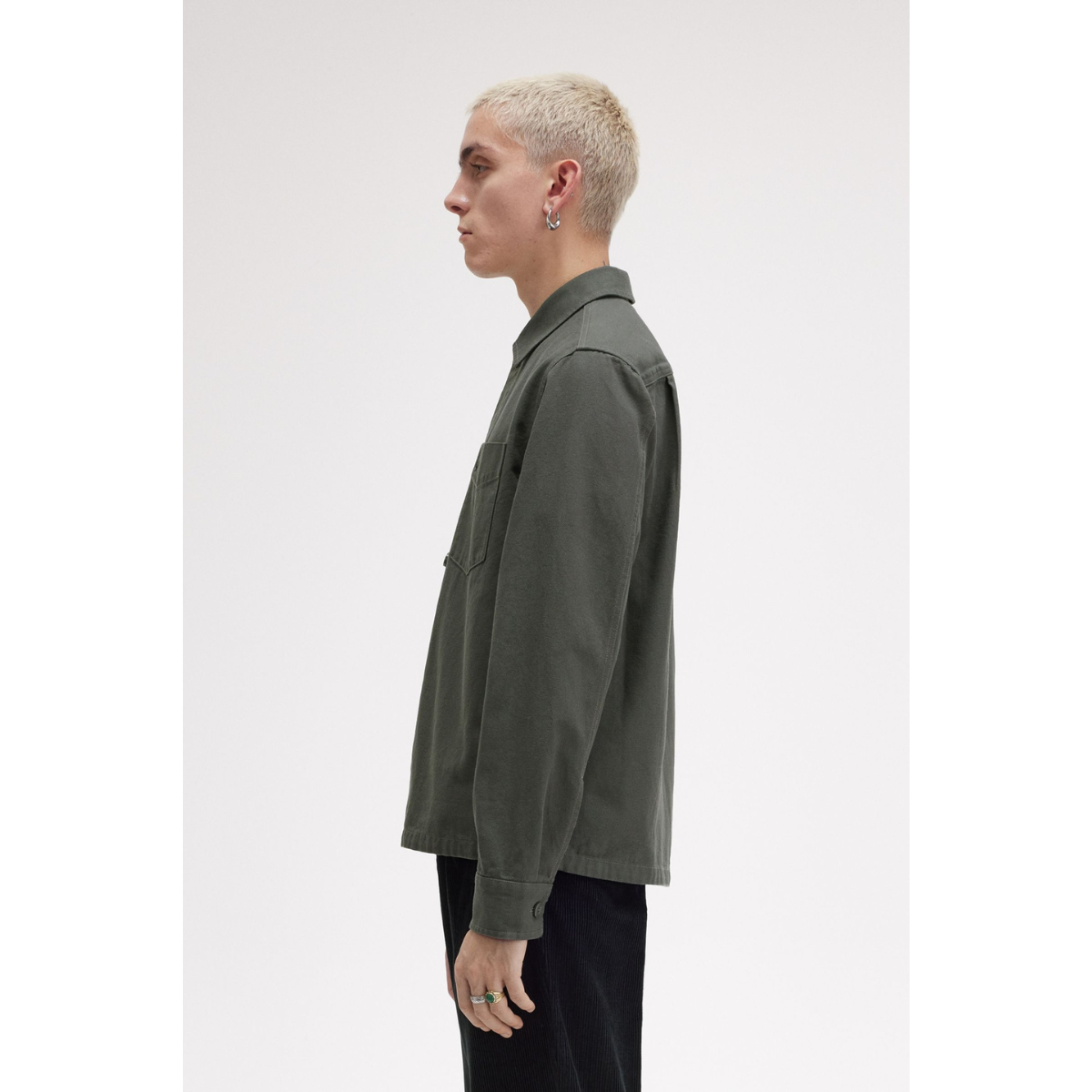 Fred Perry Canvas Overshirt - Field Green - Public Mercantile
