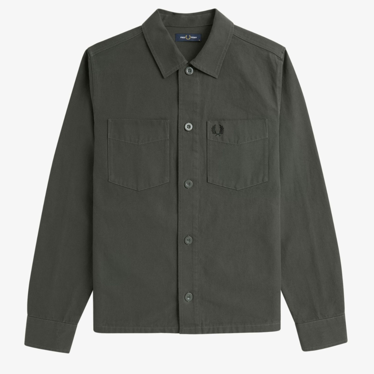 Fred Perry Canvas Overshirt - Field Green - Public Mercantile