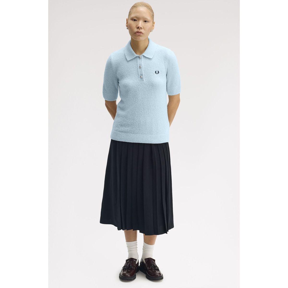 Chemise en tricot vichy Fred Perry — Rouge brûlé