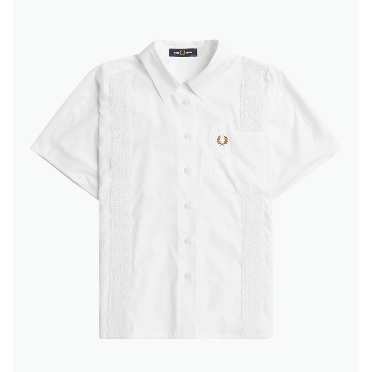 Fred Perry Lace Tape Shirt — Snow White - Public Mercantile
