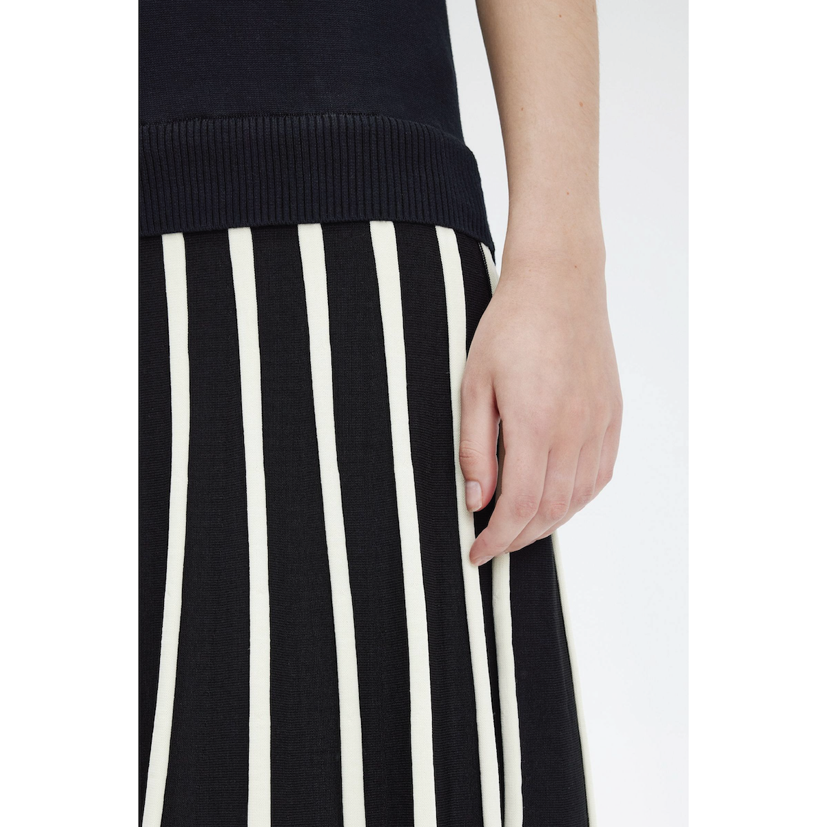Fred Perry Striped Knitted Dress — Black - Public Mercantile