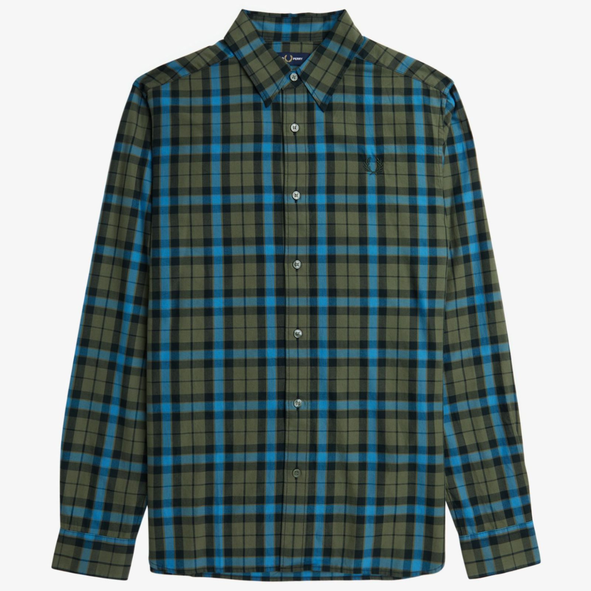 Fred Perry Tartan Twill Shirt - Laurel Wreath Green - Public Mercantile