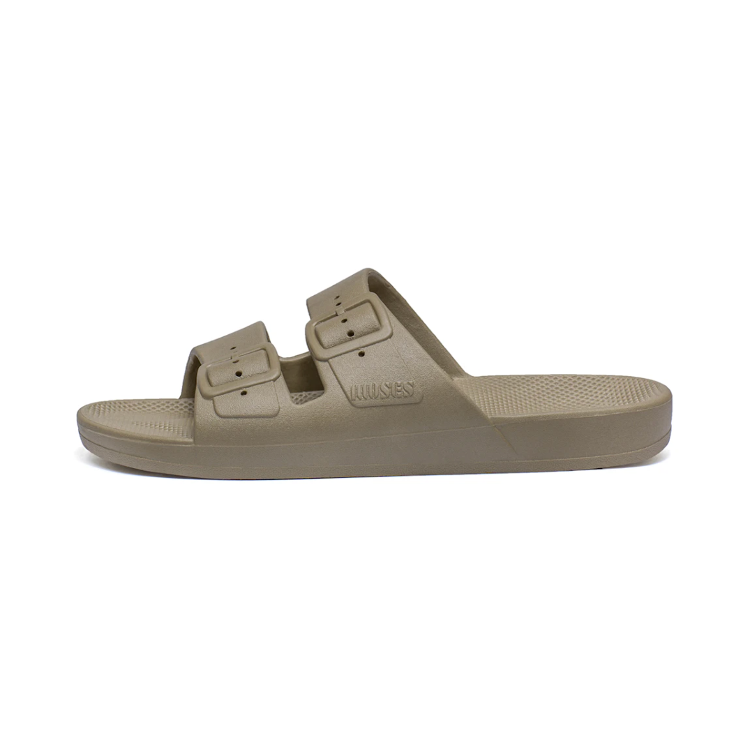 Freedom Moses Basic Slides — Khaki - Public Mercantile