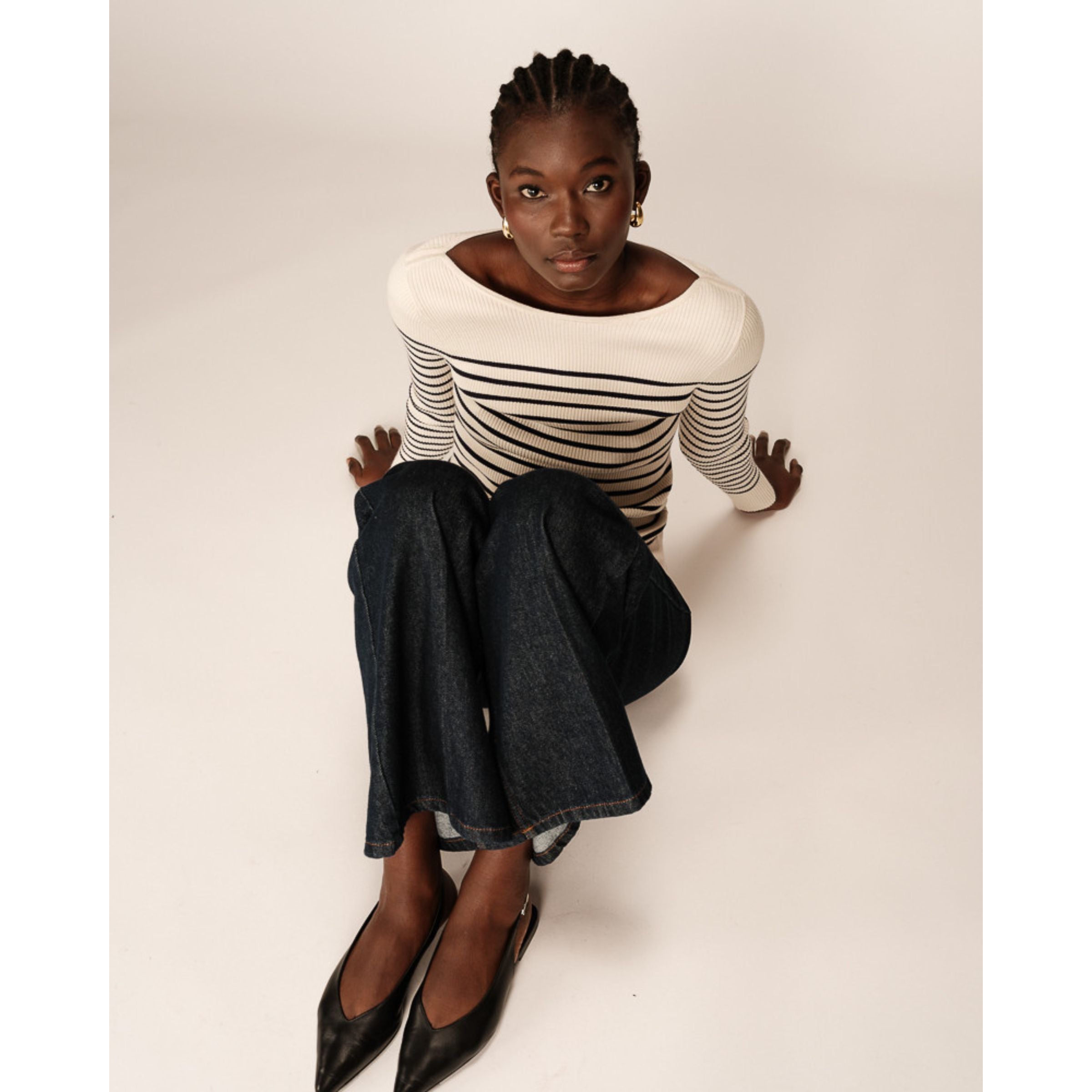 Pacome Striped Breton Top — Marine - Public Mercantile