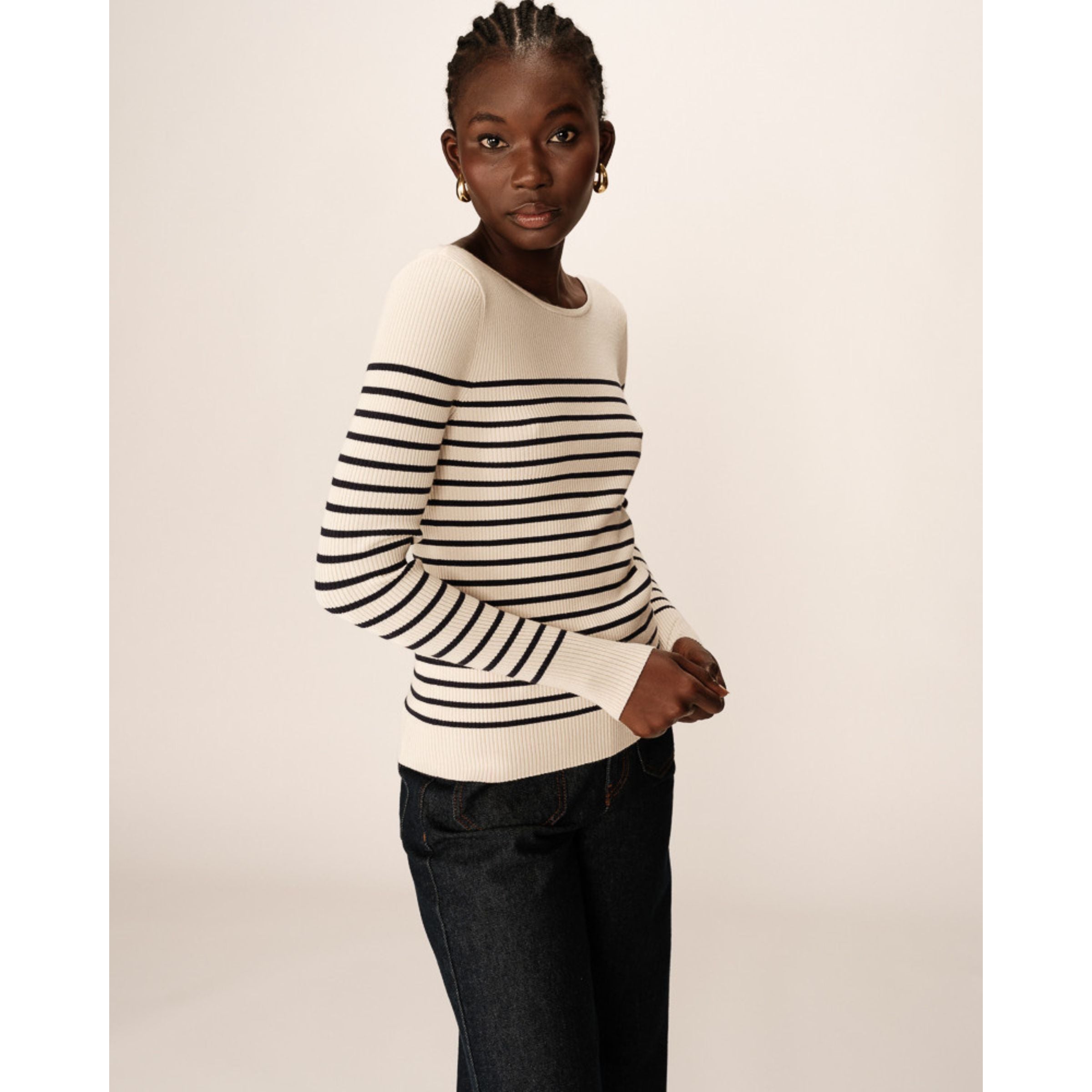 Pacome Striped Breton Top — Marine - Public Mercantile