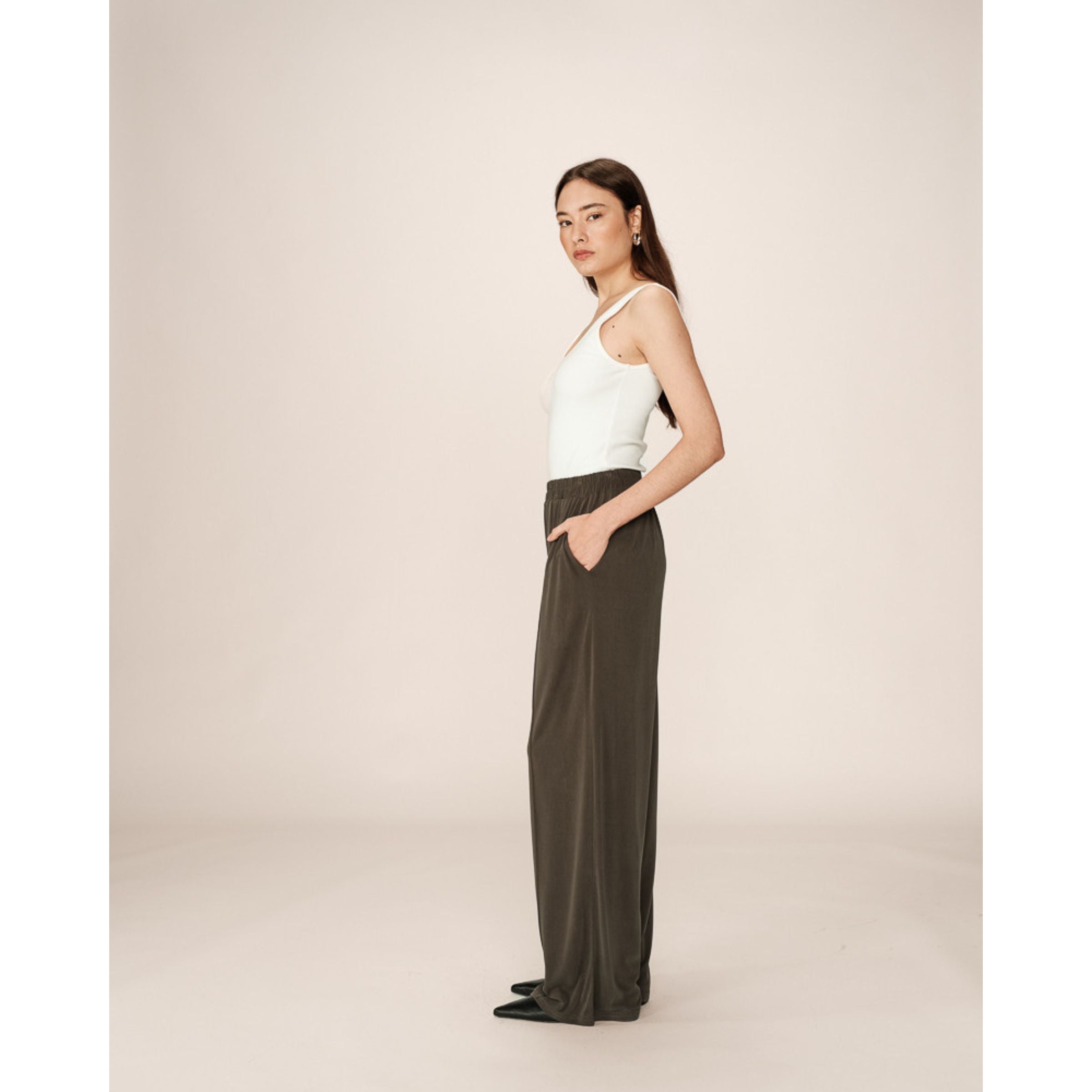 Pax Modal Trousers — Khaki