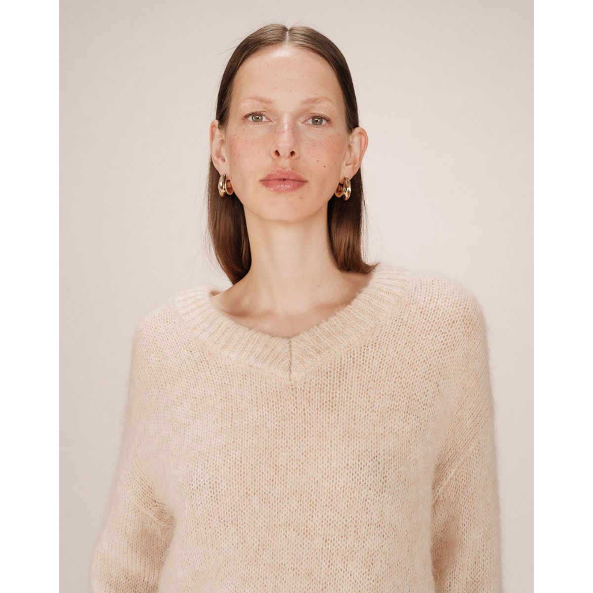 Pull Natalino en mélange d'alpaga — Écru