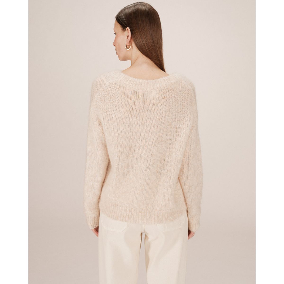 Pull Natalino en mélange d'alpaga — Écru