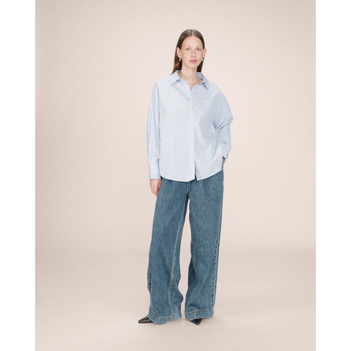 Sully Button-Up Shirt — Blueberry