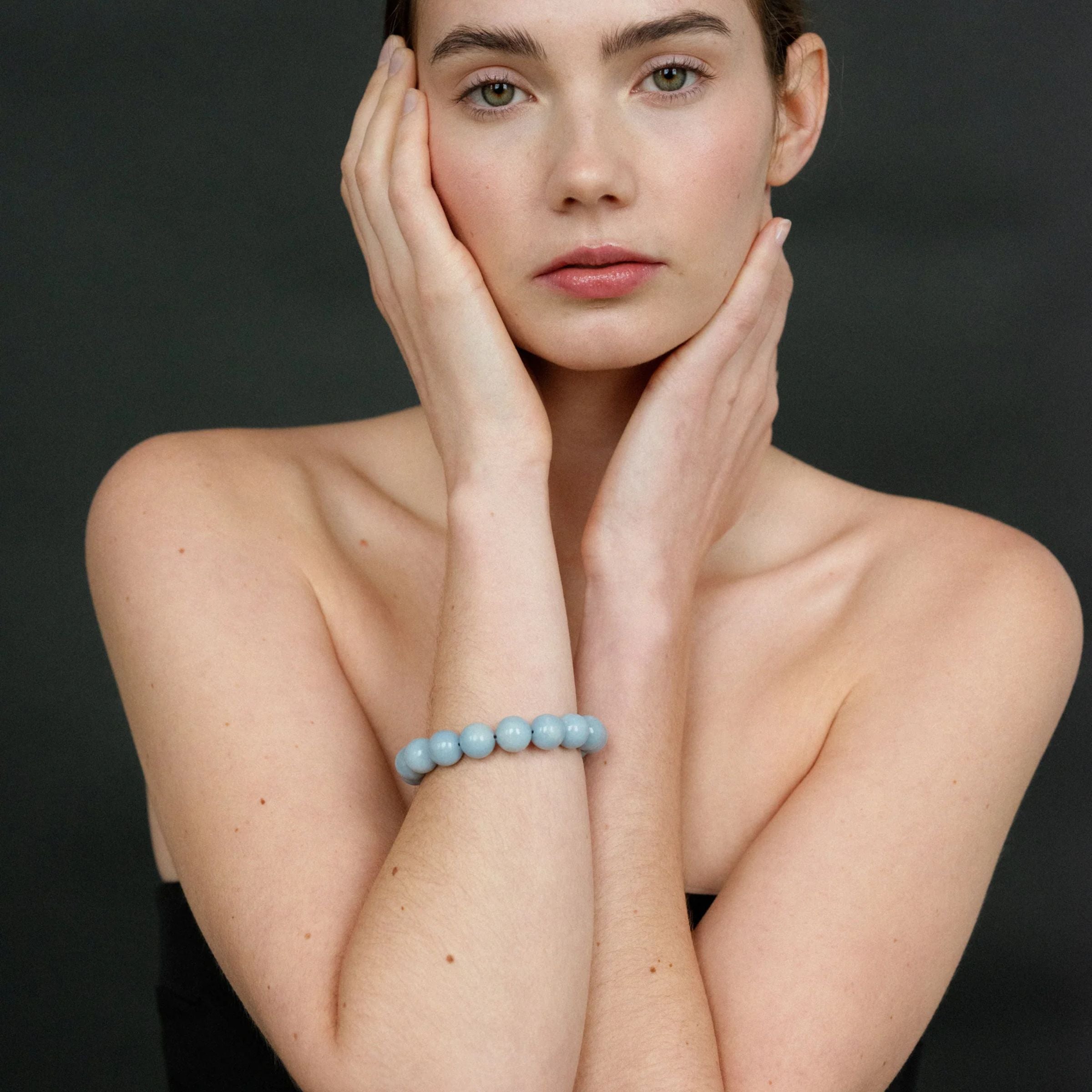 Bracelet Angélite Grande Boule — Lisbeth