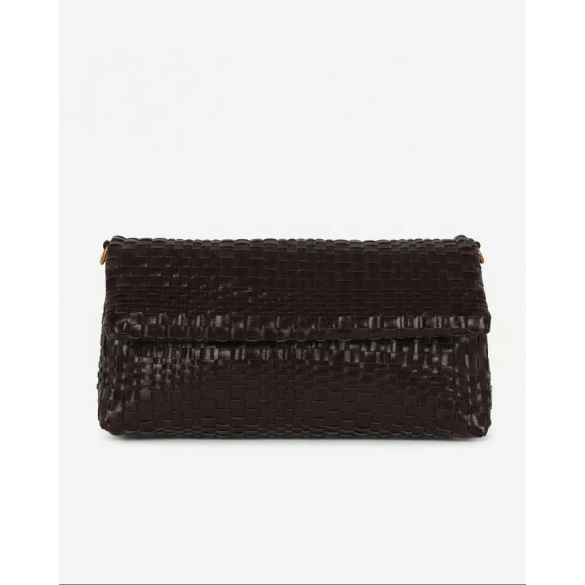 HVISK Arlene Braided Foldover Bag — Brown Umber - Public Mercantile