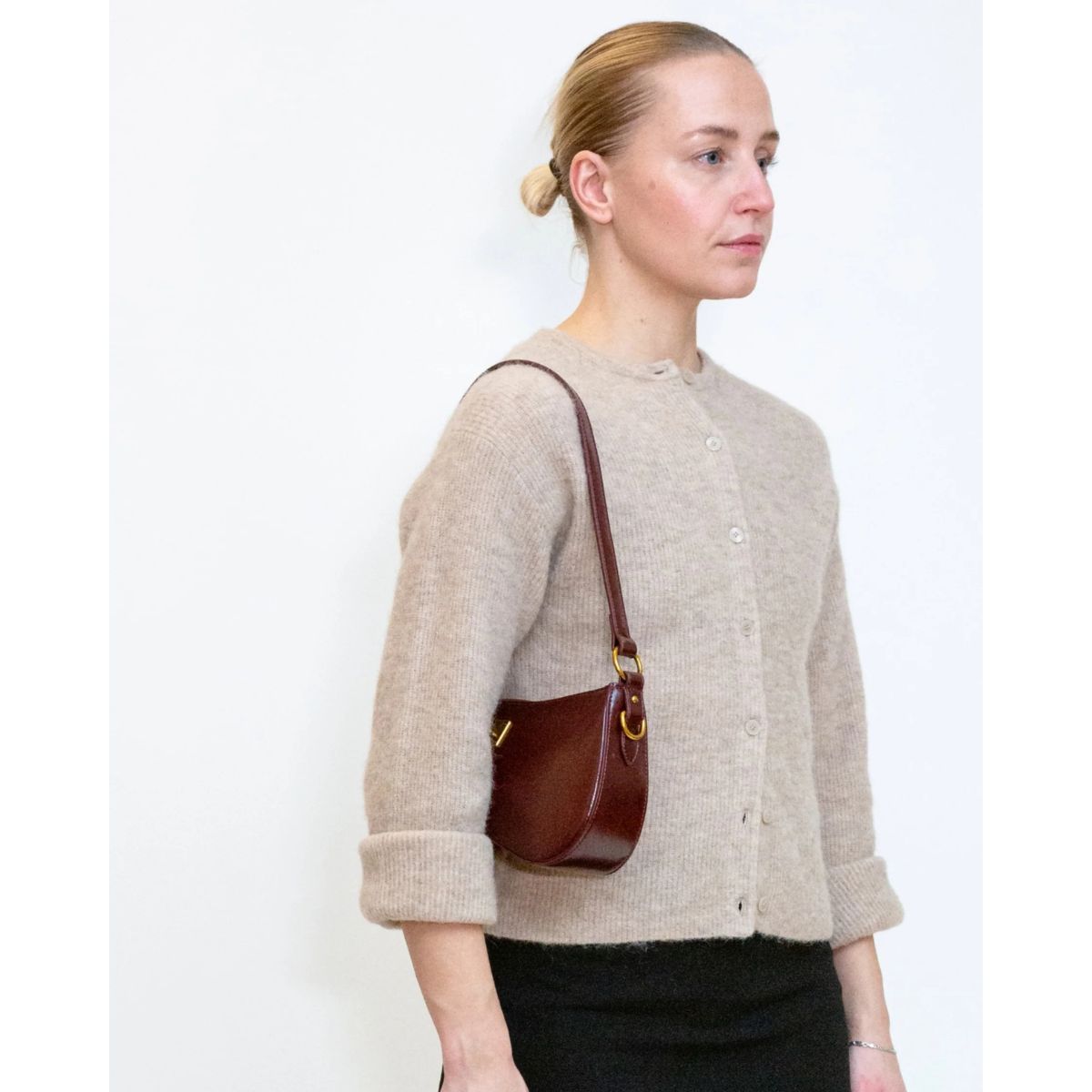 HVISK Basel Raw Padlock Bag — Deep Burgundy - Public Mercantile