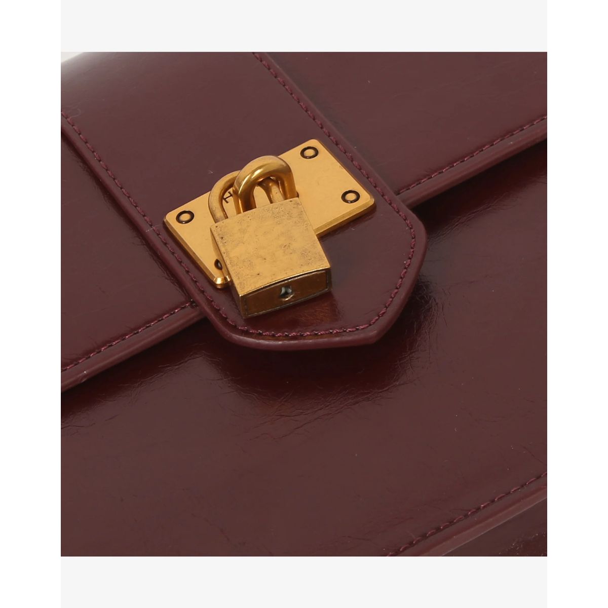 HVISK Basel Raw Padlock Bag — Deep Burgundy - Public Mercantile