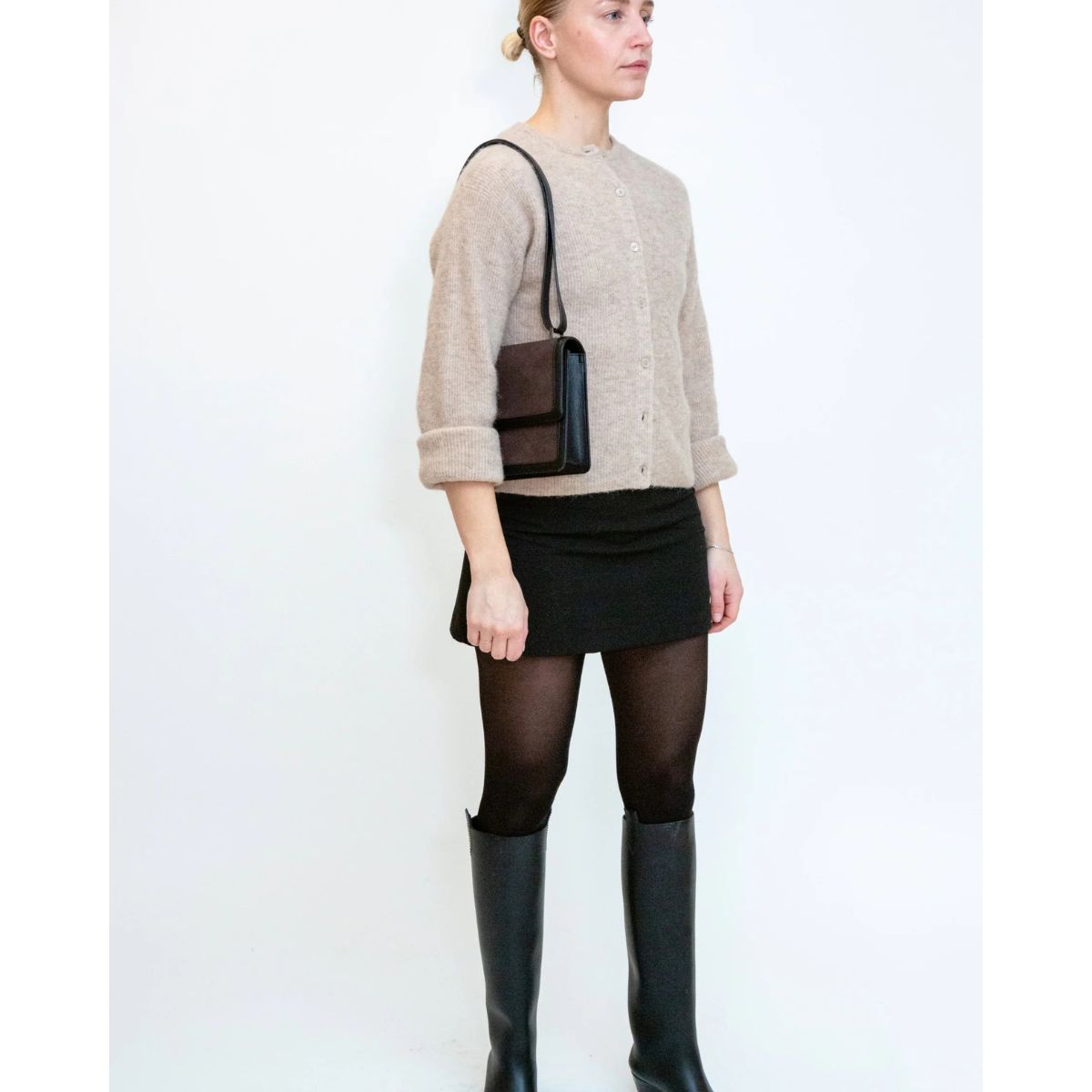 HVISK Callie Brushed Crossbody Bag — Brown Umber - Public Mercantile