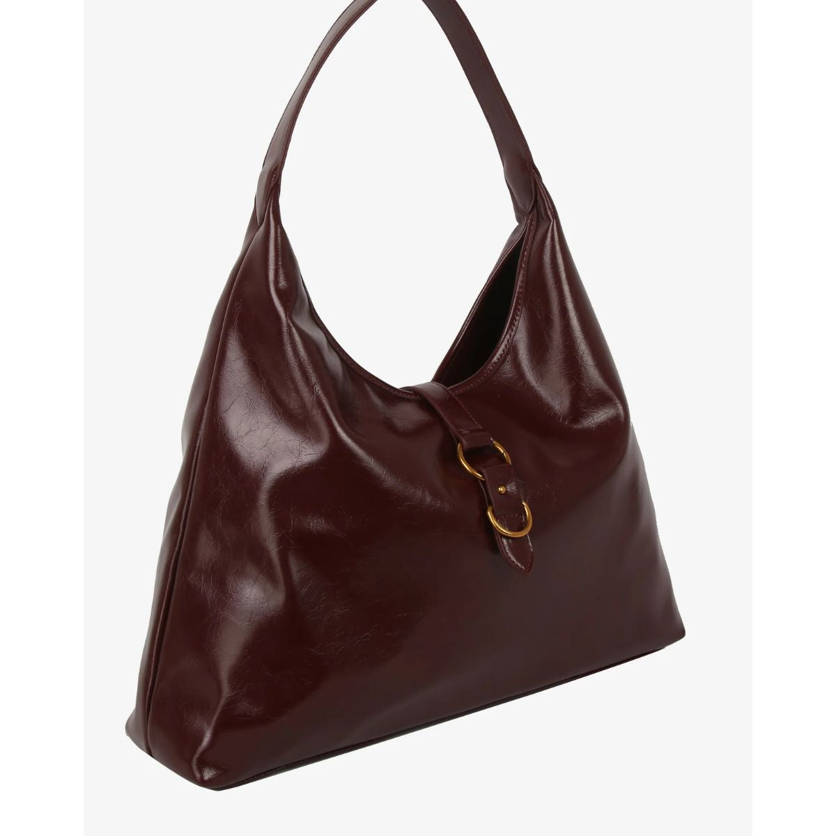 HVISK Lola Raw Hardware Bag — Deep Burgundy - Public Mercantile
