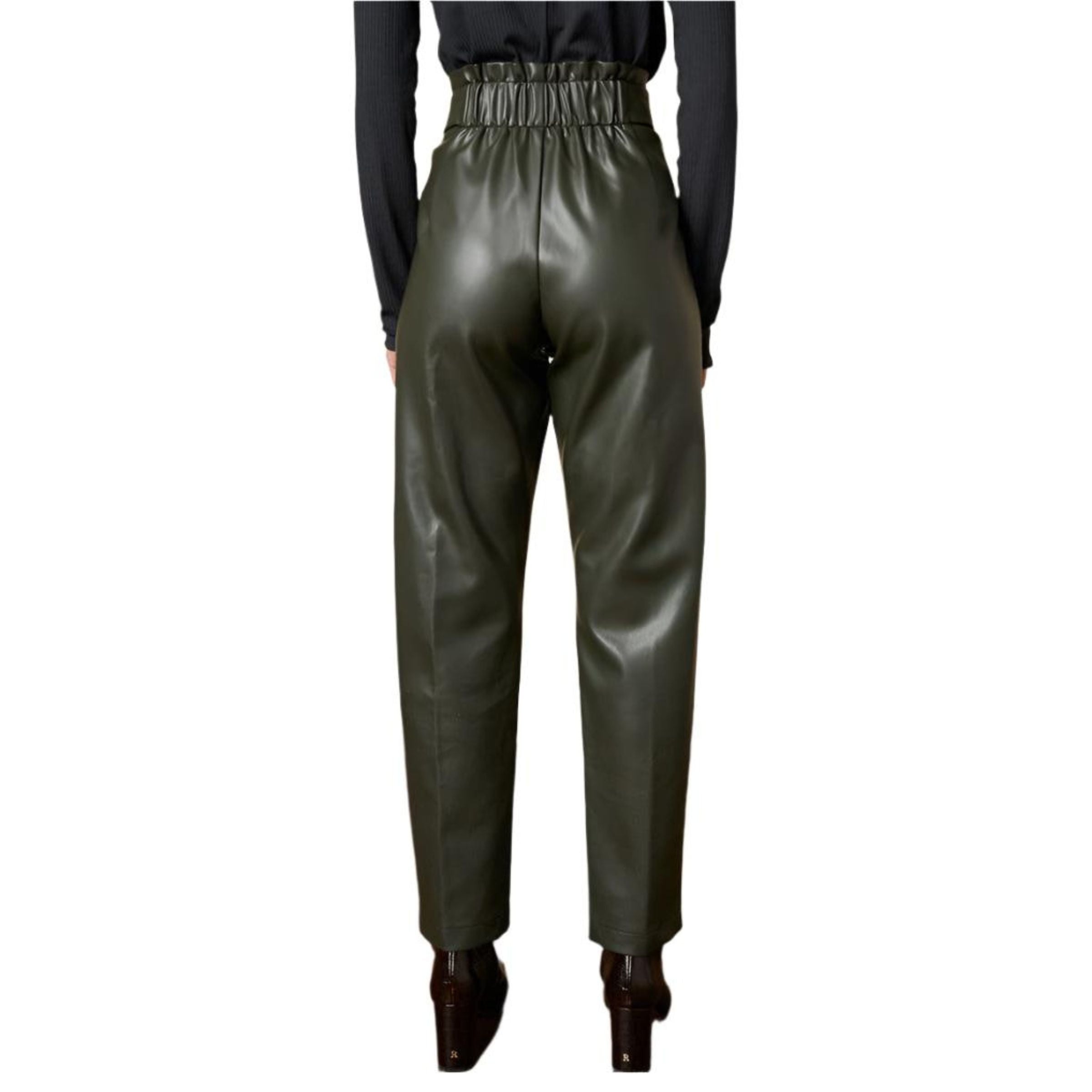 Helmut PU Leather Pant - Khaki