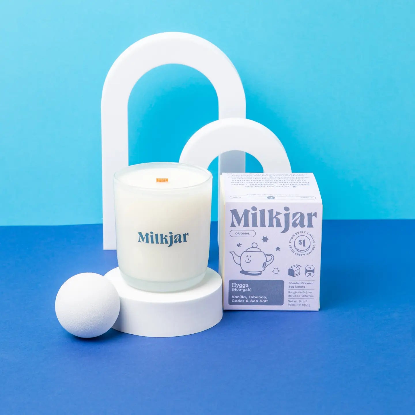 Hygge | Vanilla, Tobacco, Cedar & Sea Salt Candle — Milk Jar