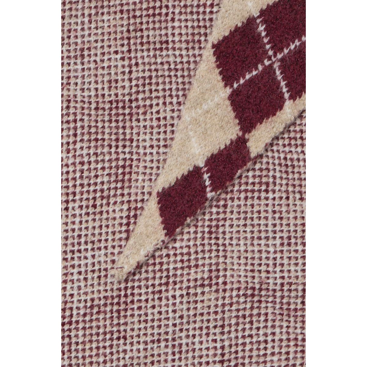 Argyle Triangle Scarf — Zinfandel