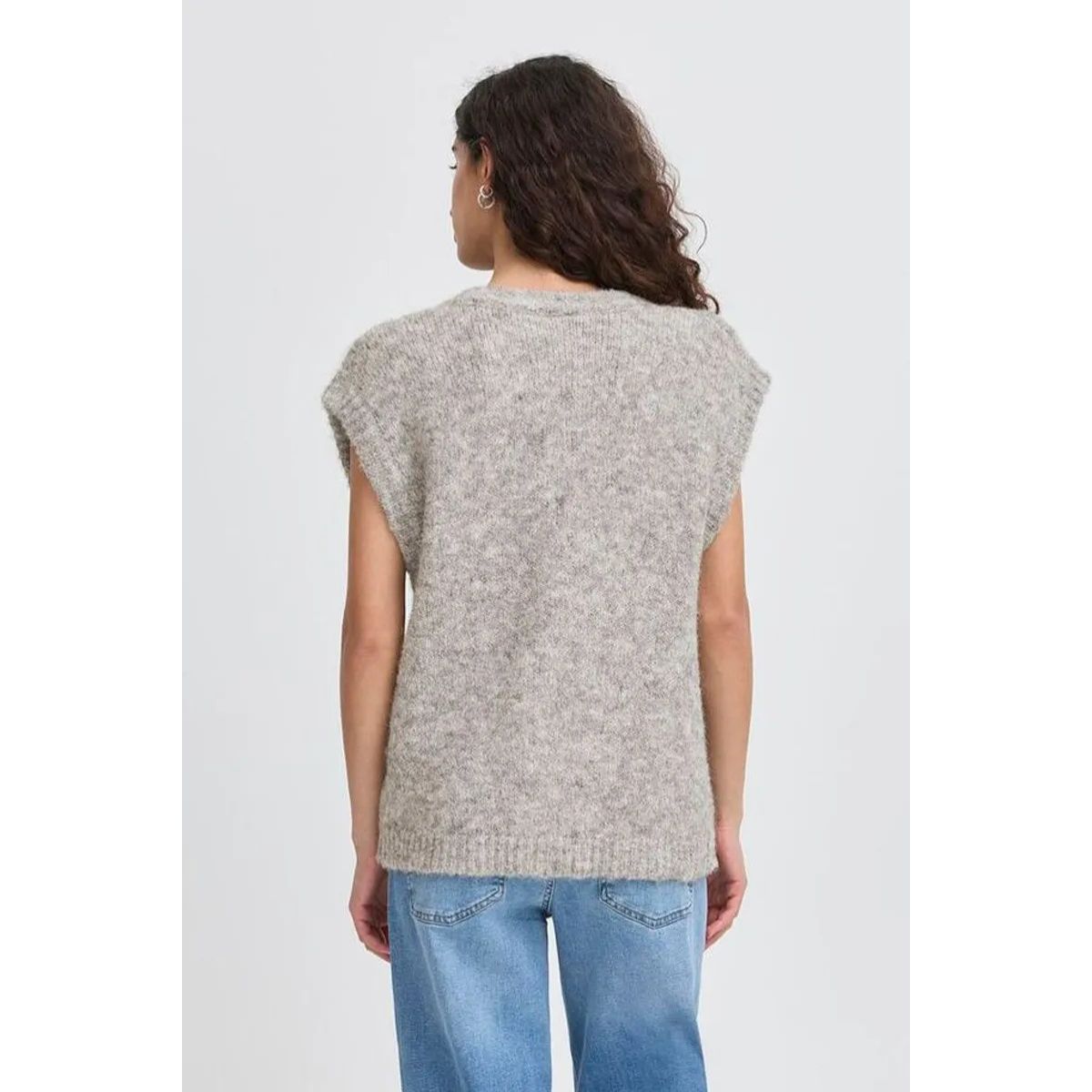 Belablue Sweater Vest — Soft Grey Melange