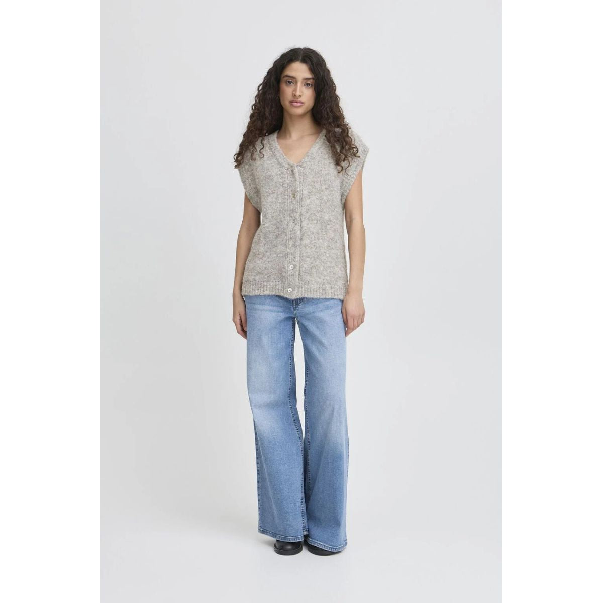 Belablue Sweater Vest — Soft Grey Melange