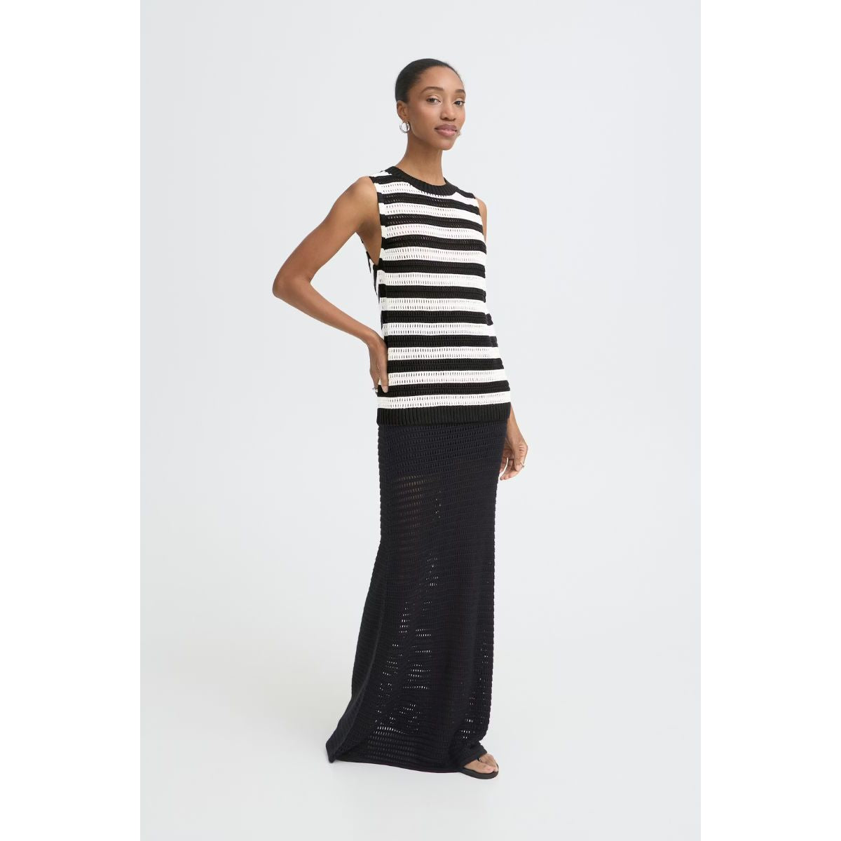 Betues Sleeveless Knit Top— Black & Almond Milk - Public Mercantile