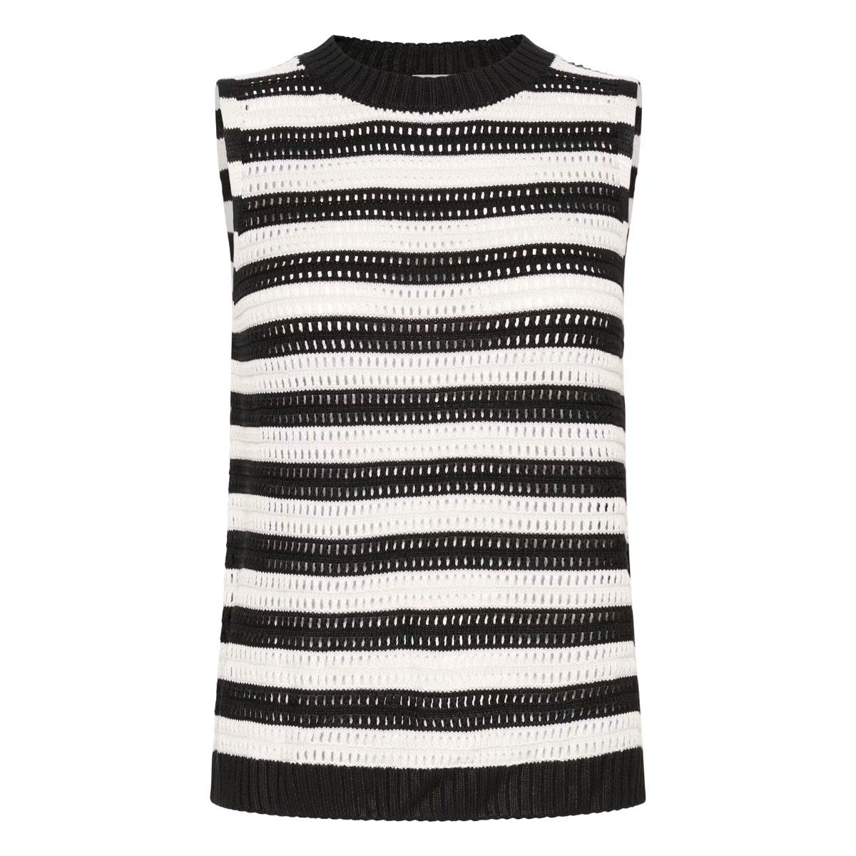 Betues Sleeveless Knit Top— Black & Almond Milk - Public Mercantile