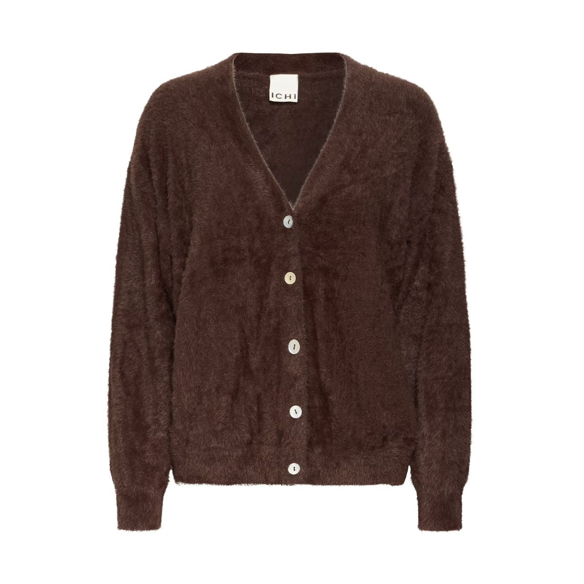 Brula Textured Cardigan — Coffee Bean