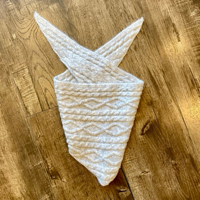 Edith Triangle Scarf — Grey Melange