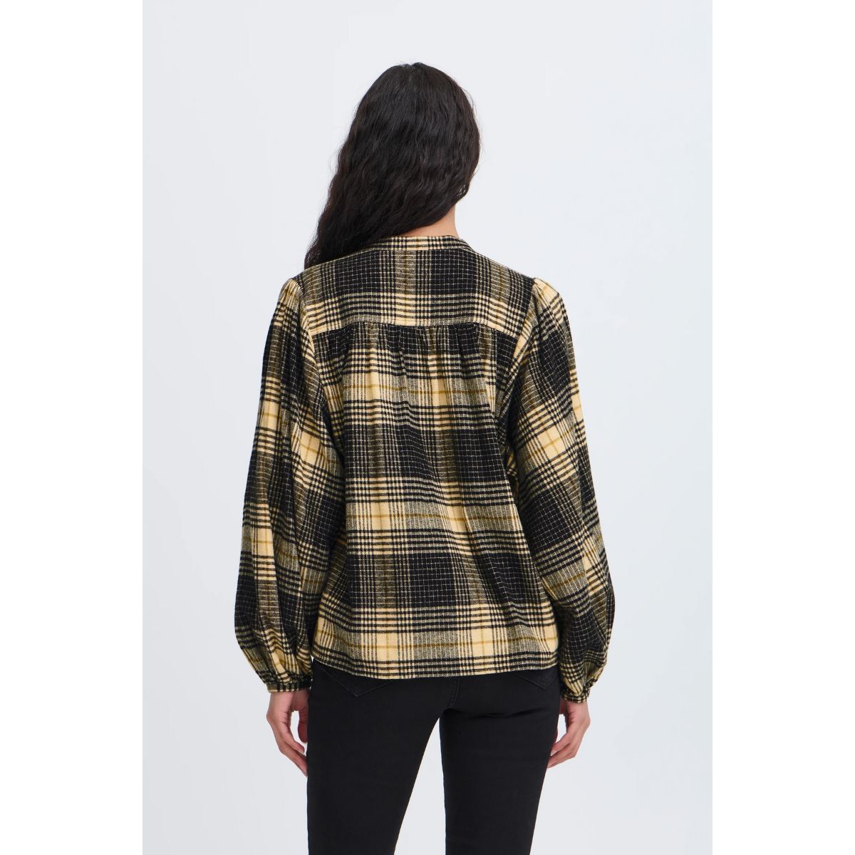 Esiva Plaid Cotton Shirt — Black & Butter