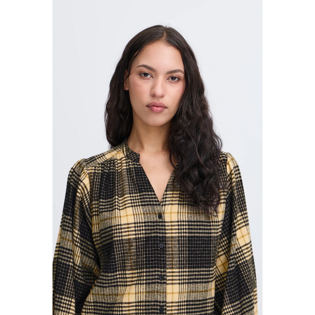 Esiva Plaid Cotton Shirt — Black & Butter