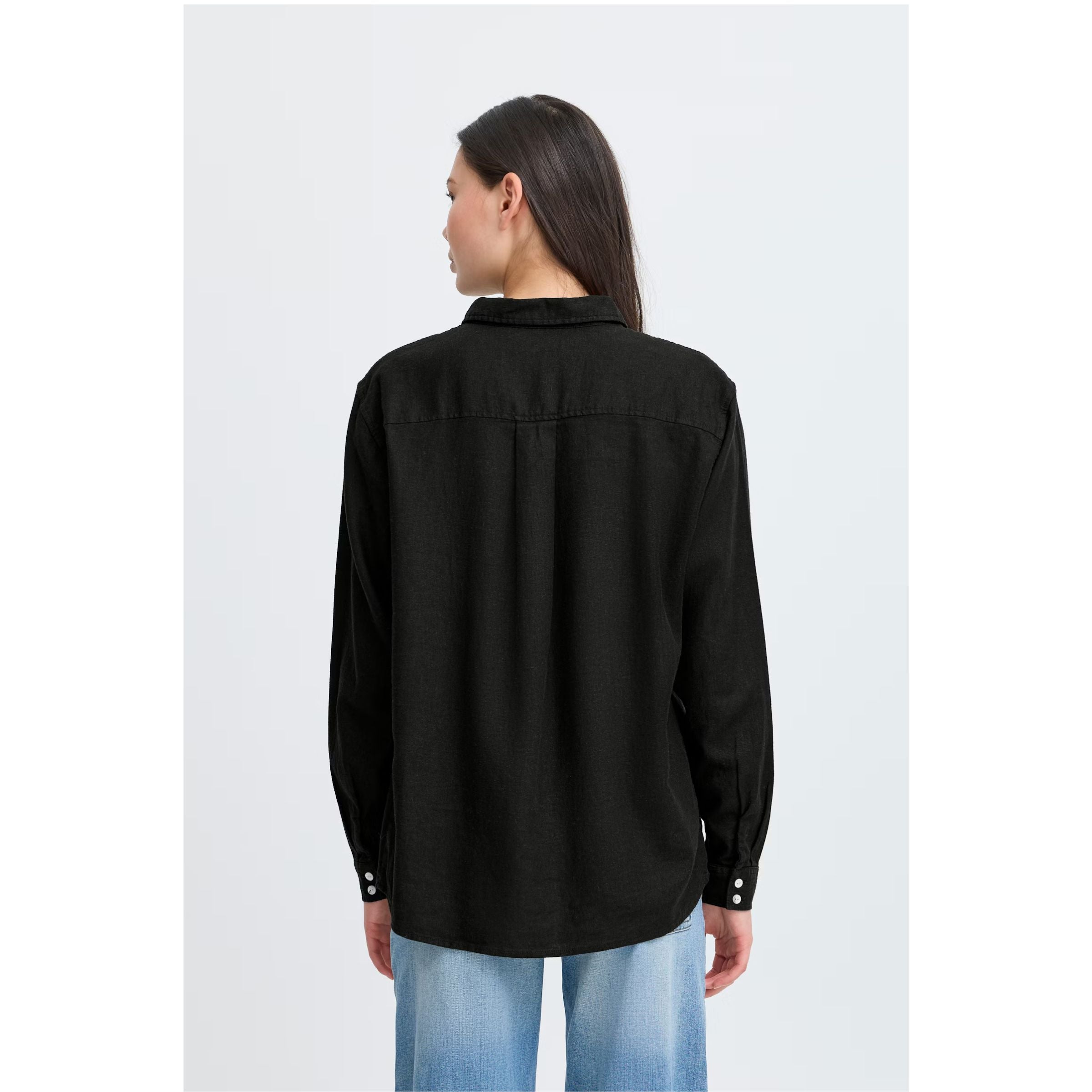 Chemise boutonnée Linno — Noire