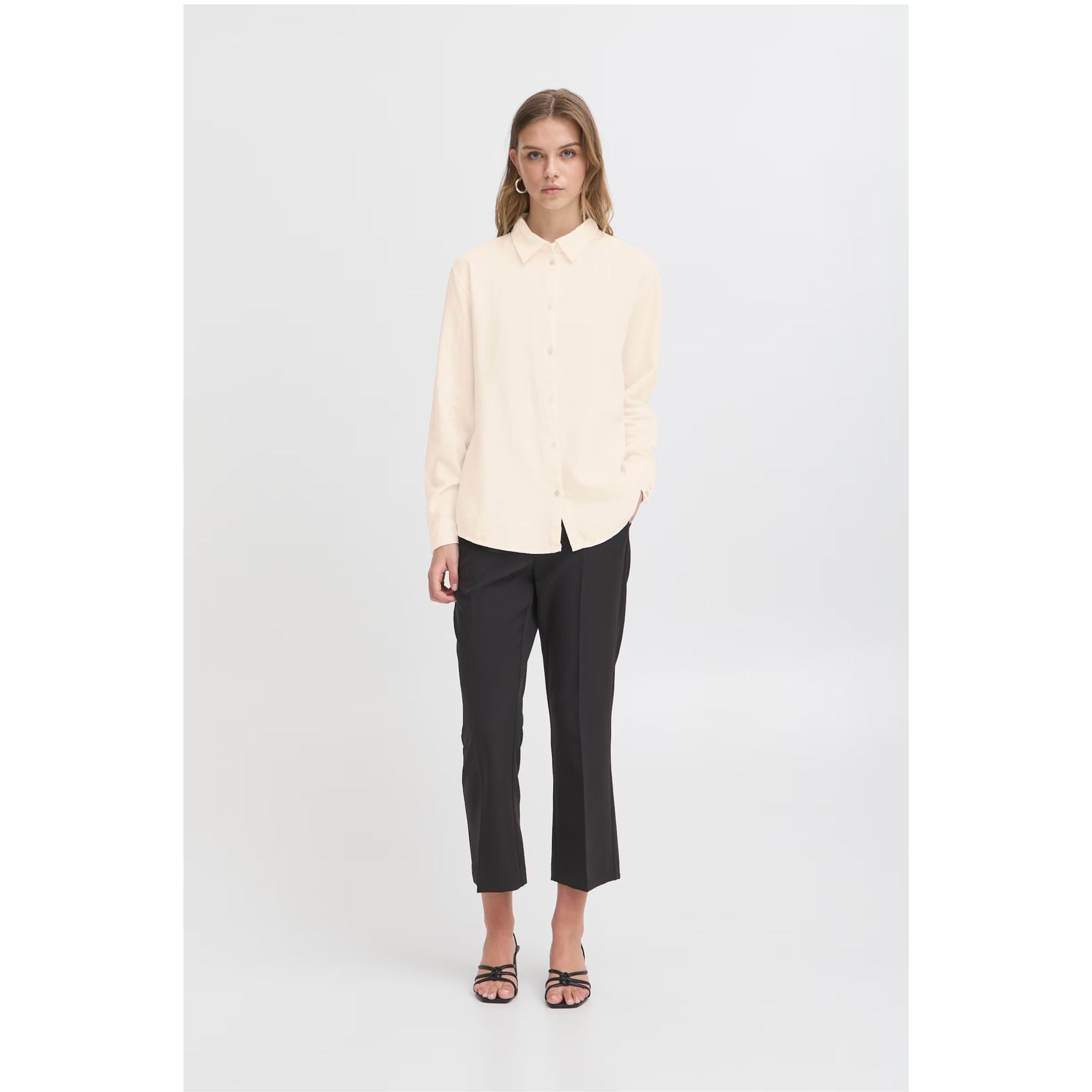 Linno Button-Down Shirt — Ecru