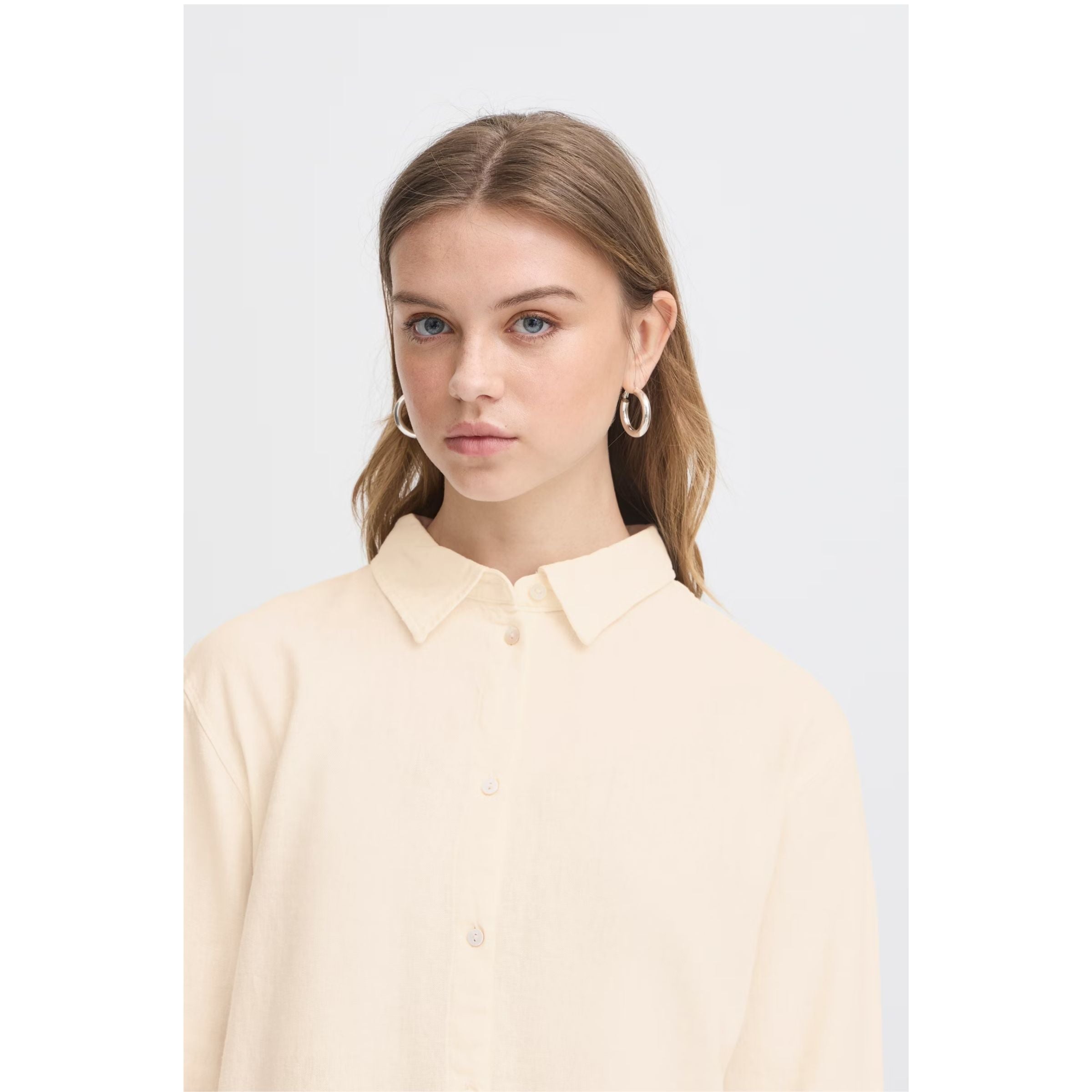 Linno Button-Down Shirt — Ecru
