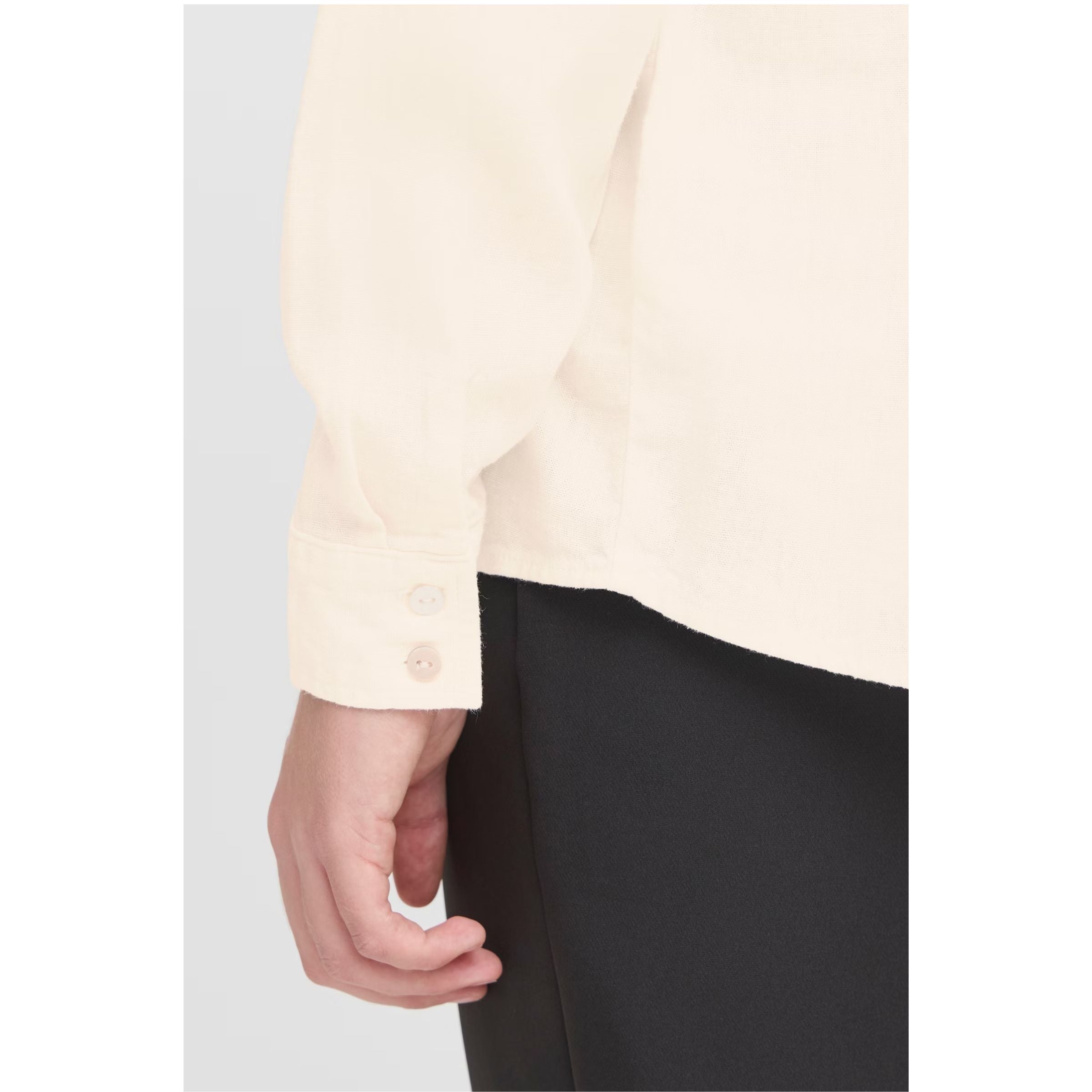 Linno Button-Down Shirt — Ecru