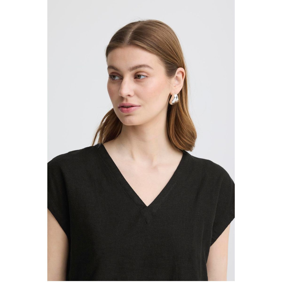 Linno Linen Top — Black - Public Mercantile