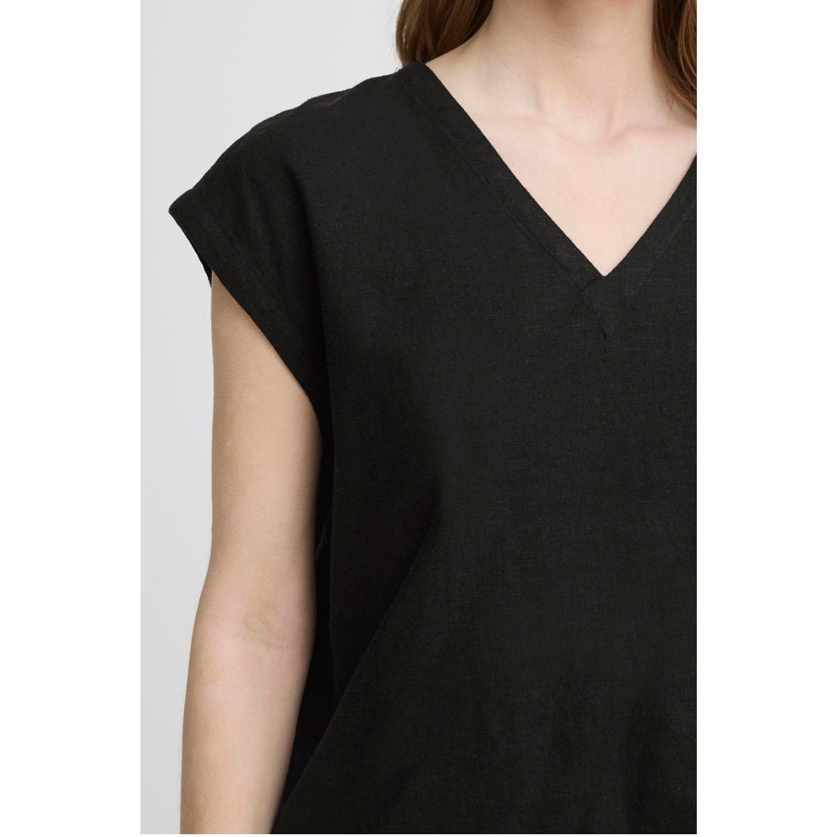Linno Linen Top — Black - Public Mercantile