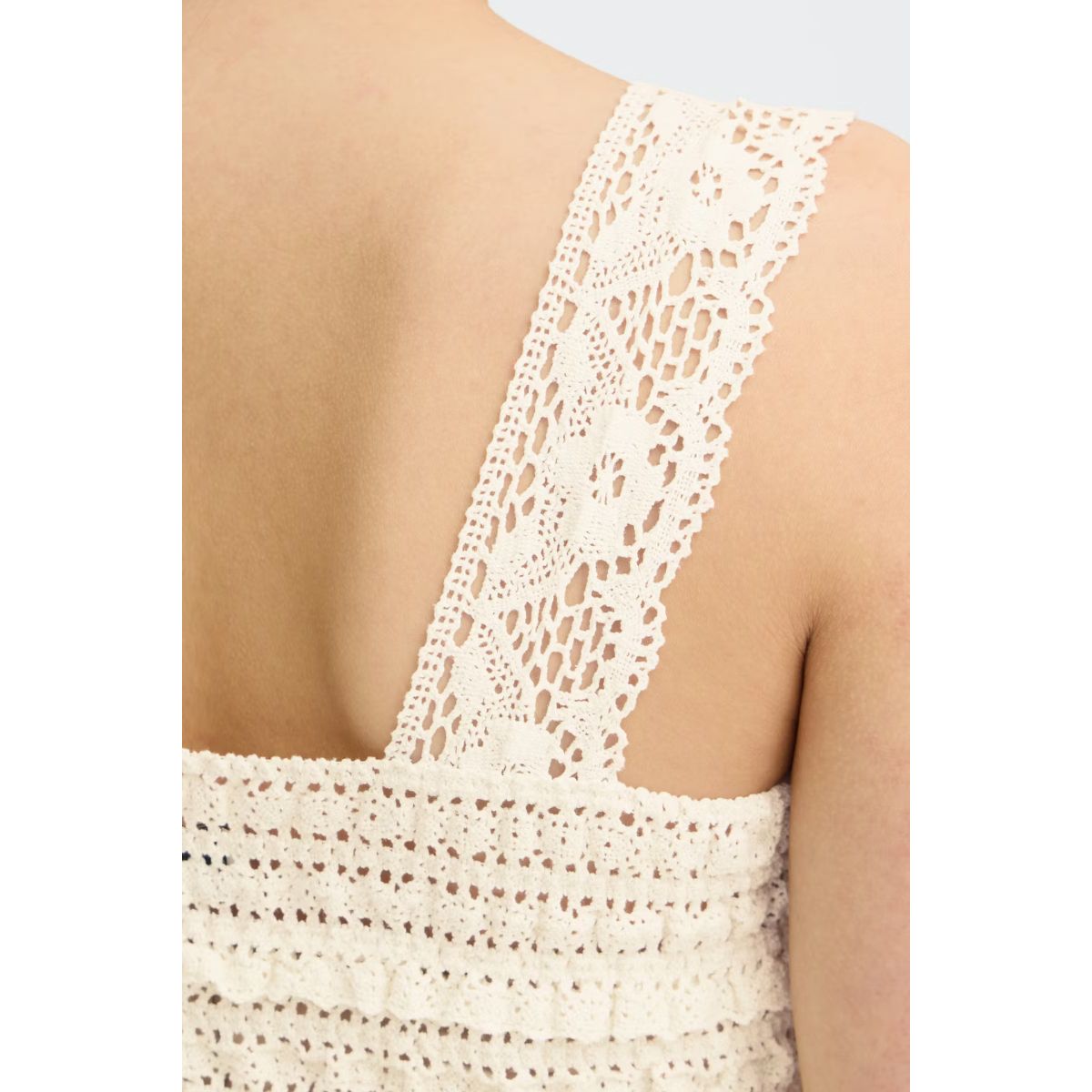 Marla Crochet Knit Top — Cloud Dancer - Public Mercantile