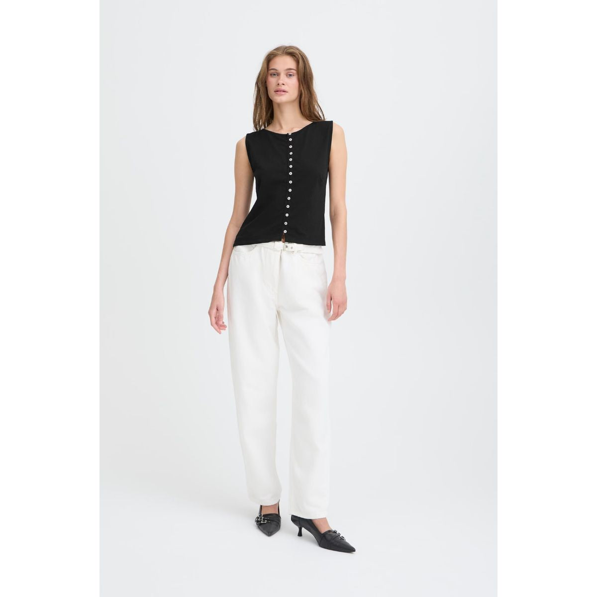 Chemise boutonnée Linno — Écru