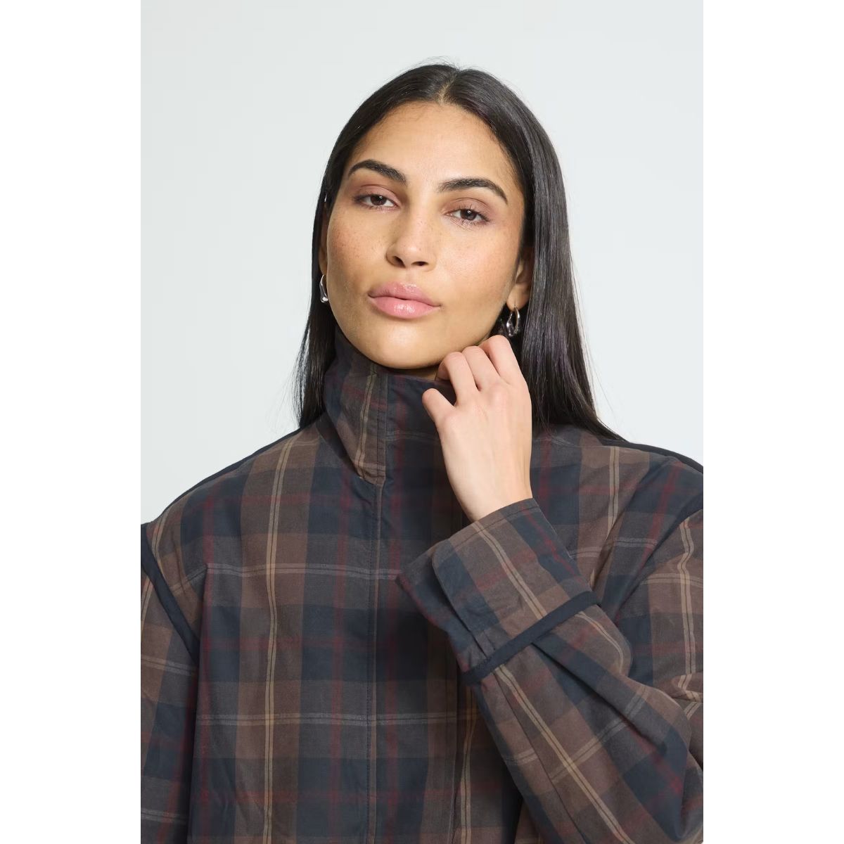 Toronto Cotton Jacket — Navy Plaid - Public Mercantile